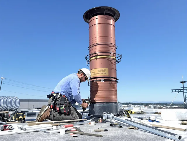 Installed chimney liner by Richmond Heights Chimney Sweep in Richmond Heights, OH