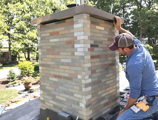 Richmond Heights Chimney Sweep completing a modern chimney remodel in Richmond Heights, OH
