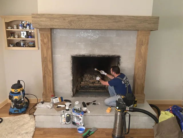 Detailed creosote removal process by Richmond Heights Chimney Sweep in Richmond Heights, OH